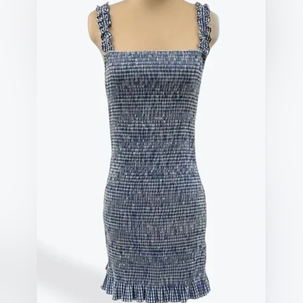 Gianni Bini Navy Textured Mini Dress Size Small